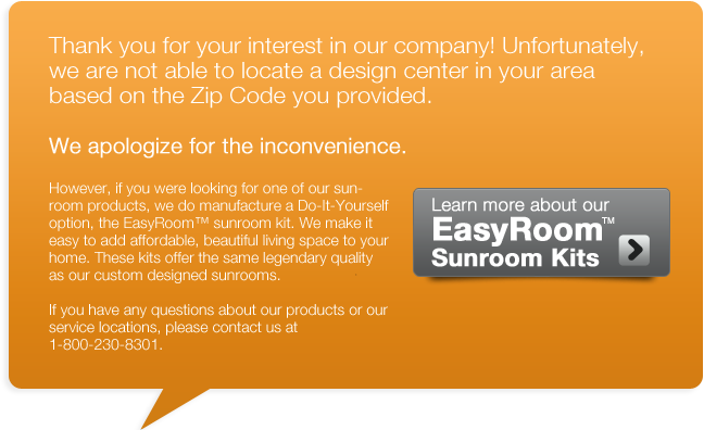 Learn more about our EasyRoom Sunroom Kits