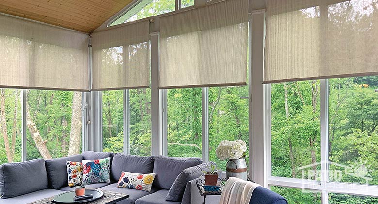 Roller shades for a clean, contemporary look.