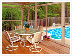 Add a screened-in porch to help keep the bugs away. 