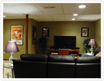 SoftWall Finishing Systems - Basement entertainment room photo