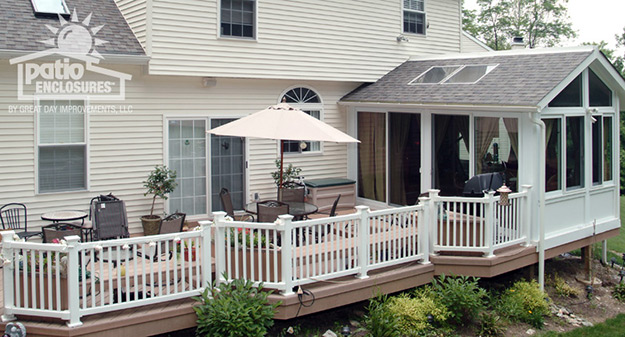 sunroom with deck