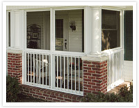 Patio Enclosures Exclusive Railing System for Sunrooms and Screen Rooms