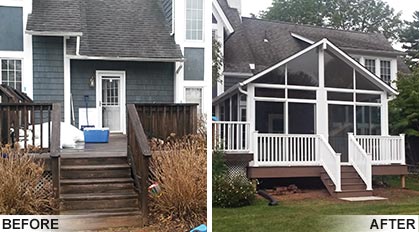 Before & After Sunroom Pictures