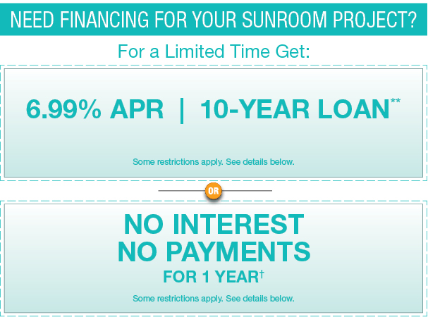 Sunroom financing available