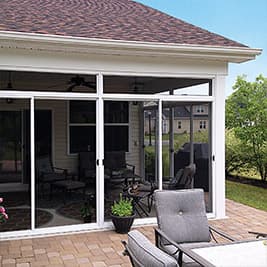 screen-room-sunroom roof under existing roof