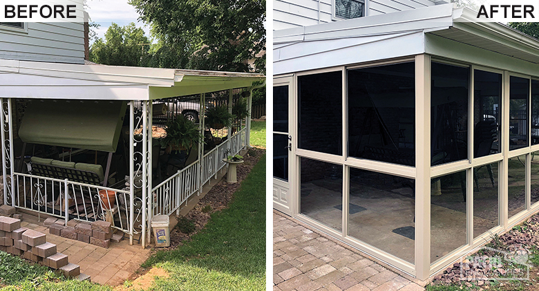 Before and after solarium in Schoharie Before and after solarium in Schoharie