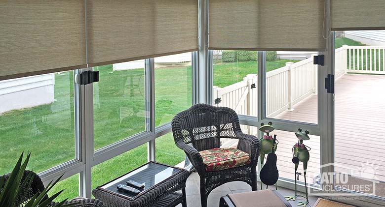 Roller shades are decorative as well as functional.