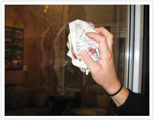 For a streak-free shine on your windows - try using newspaper