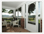 Screened in Porch with Brick Floor