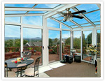 sunroom with glass roof