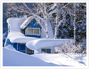 Roof with snow