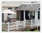 sunroom with deck