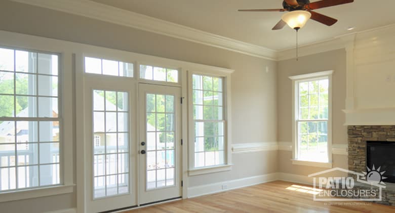 Home addition with Stanek double-hung windows