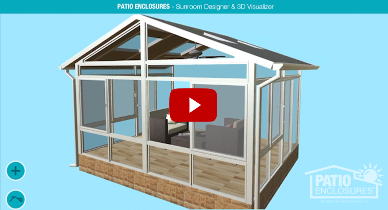 Patio Enclosures Sunroom Designer & 3D Visualizer