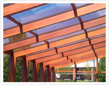 Patio Enclosures SunRealm Collection wood grain solarium finish