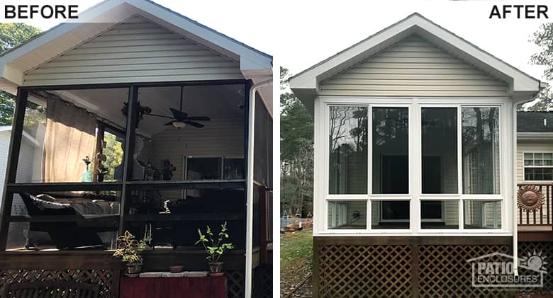 Baltimore Screened-in Porch into a Glass Sunroom Photo 2