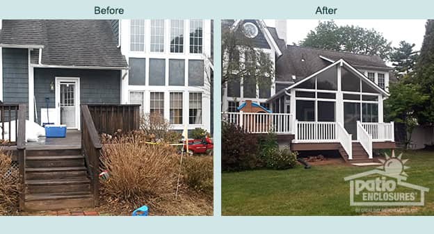 Baltimore Screened-in Porch into a Glass Sunroom Photo 1