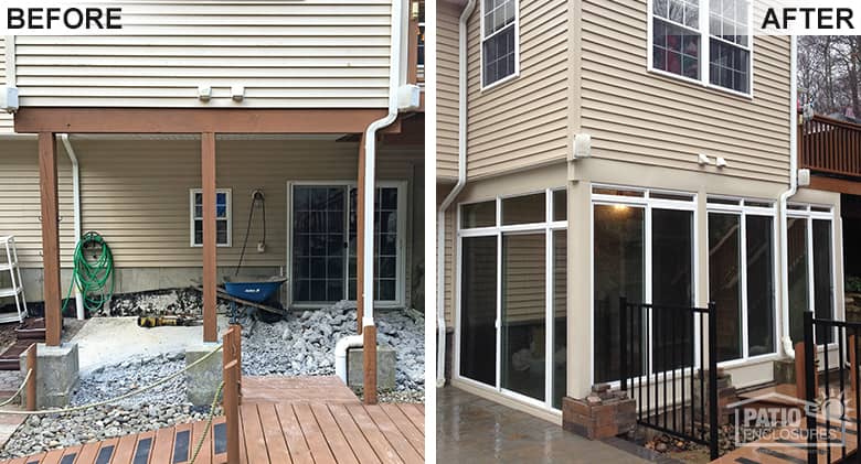 Baltimore Screened-in Porch into a Glass Sunroom Photo 1