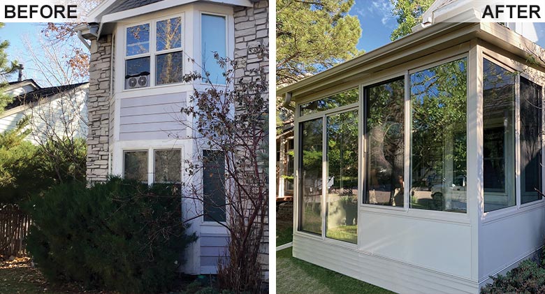 Beautiful elite three season room with insulated glass.