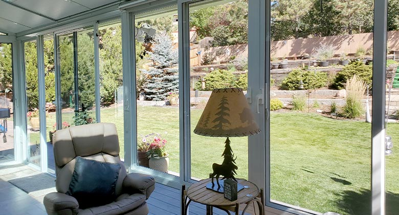 Beautiful elite three season room with insulated glass.