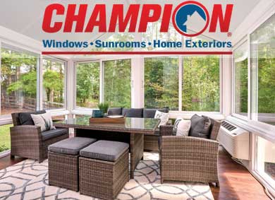Champion Windows and Home Exteriors Sunrooms