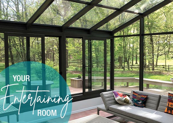 Create the perfect sunroom room for entertaining