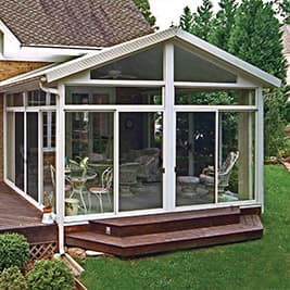 screen-room-sunroom gable roof